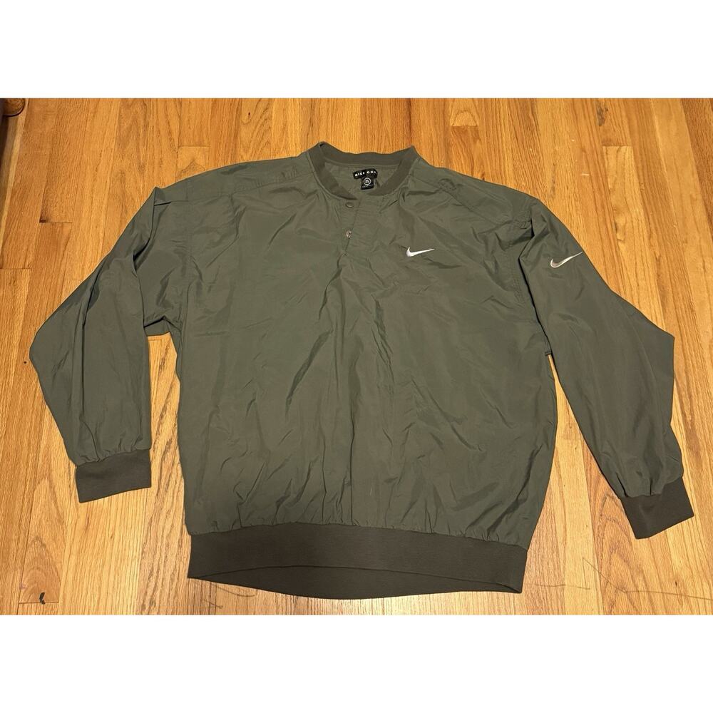 Y2K NIKE GOLF Nylon Jacket Pullover Green Size XL